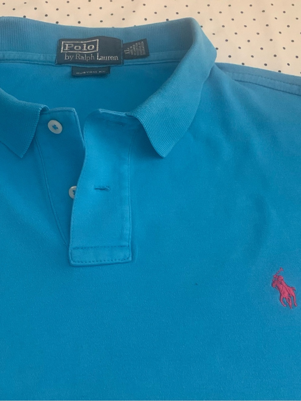 RL POLO SS Custom Fit All Cotton 2Button Polo